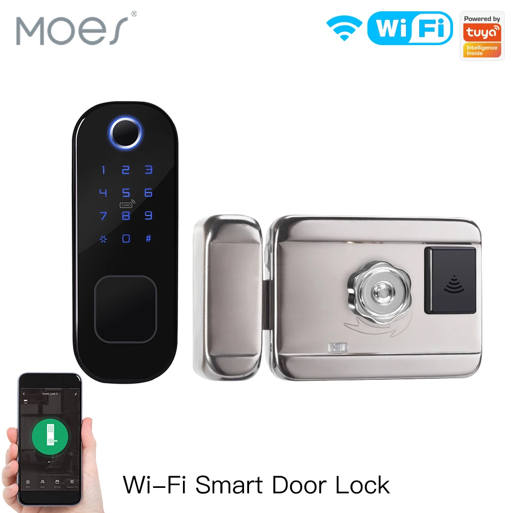 Smart Home Door Lock - MOES WiFi Tuya умный замок дверной