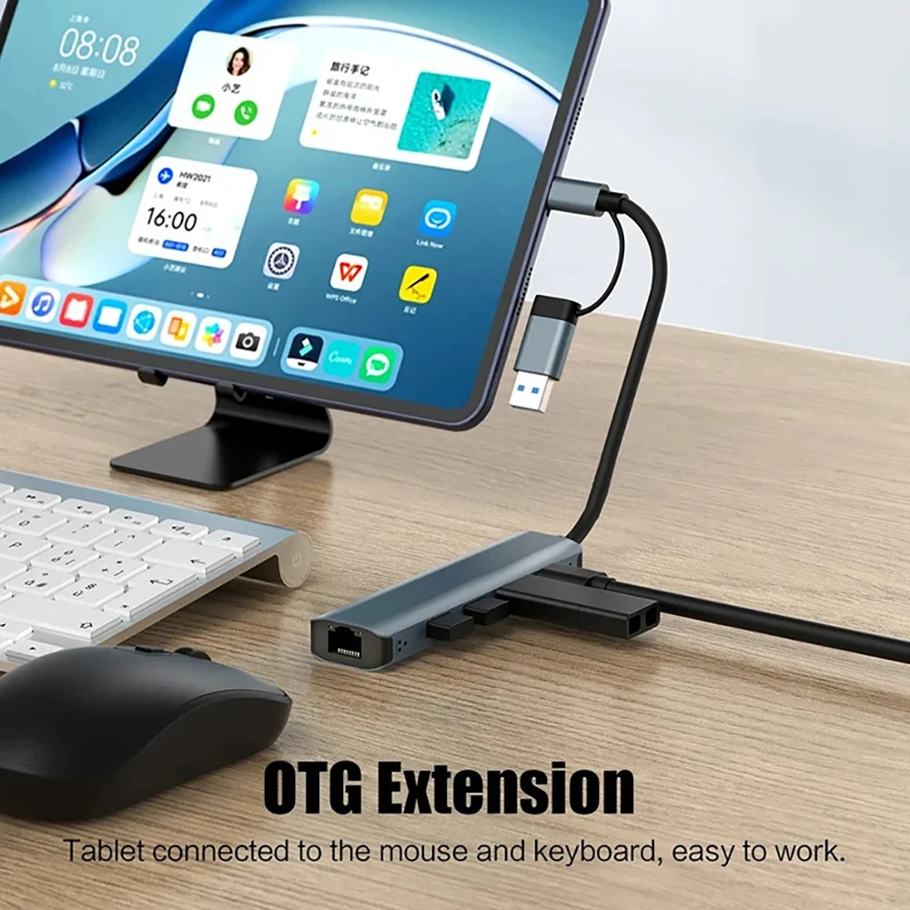 Smart Home Hub 2 - 5-портовый USB-C-концентратор, док-станция с расширенными возможностями,