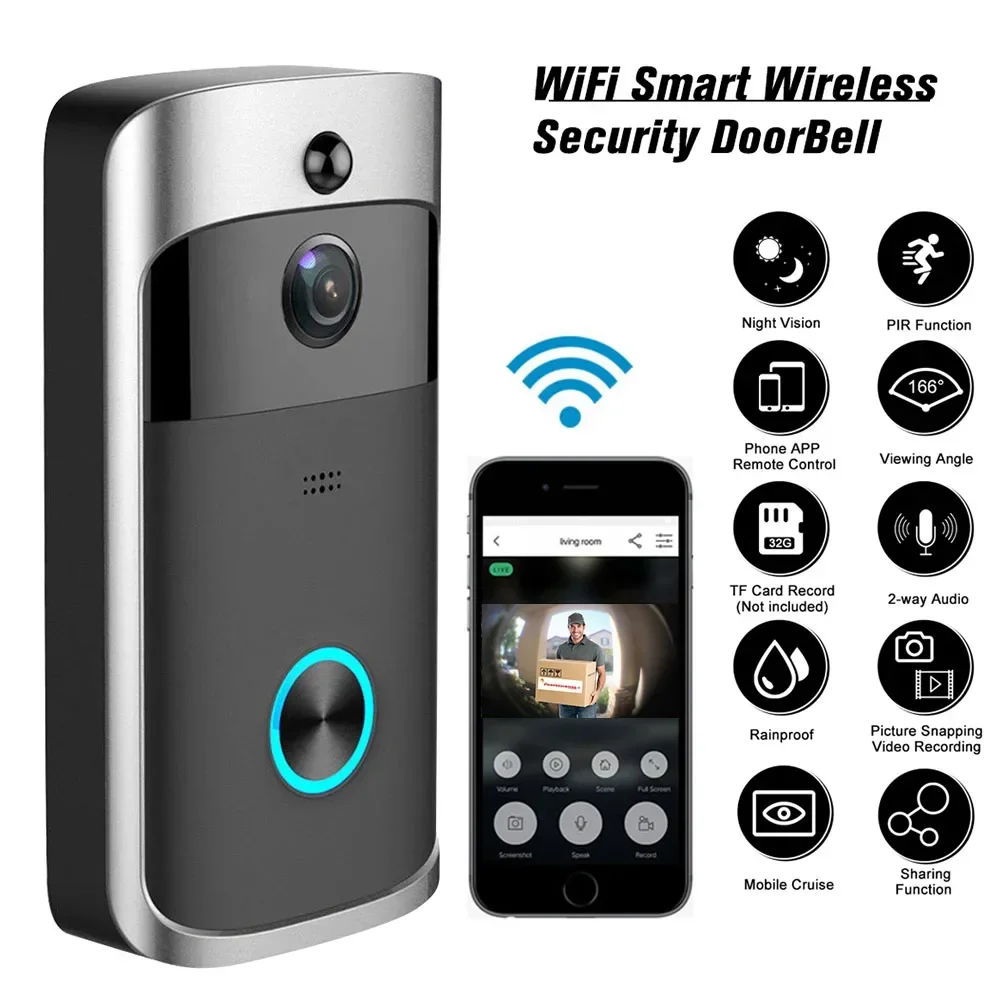 Smart Home Video - 720P HD Умный беспроводной Wi-Fi дверной